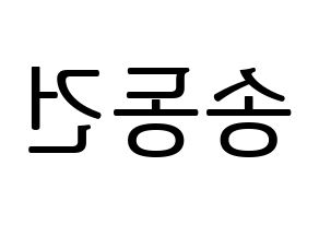 KPOP idol TOO  동건 (Song Dong-geon, Donggeon) Printable Hangul name fan sign, fanboard resources for LED Reversed