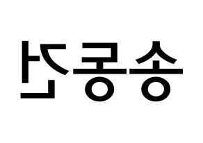 KPOP idol TOO  동건 (Song Dong-geon, Donggeon) Printable Hangul name Fansign Fanboard resources for concert Reversed