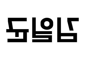 KPOP idol TRITOPS  김일군 (Kim Il-goon, Ilgoon) Printable Hangul name fan sign, fanboard resources for light sticks Reversed