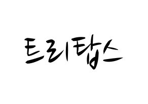 KPOP idol TRITOPS Printable Hangul fan sign, concert board resources for light sticks Normal