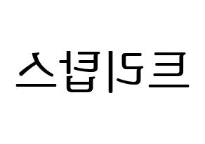 KPOP idol TRITOPS Printable Hangul fan sign, fanboard resources for LED Reversed