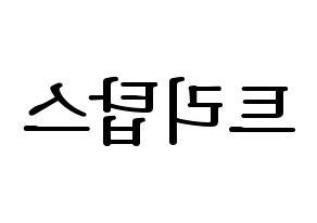 KPOP idol TRITOPS Printable Hangul fan sign, fanboard resources for LED Reversed