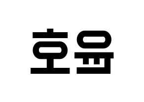 KPOP idol TVXQ  유노윤호 (Jung Yun-ho, U-Know Yunho) Printable Hangul name fan sign, fanboard resources for light sticks Reversed