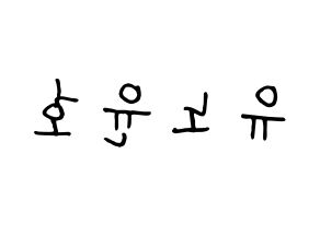 KPOP idol TVXQ  유노윤호 (Jung Yun-ho, U-Know Yunho) Printable Hangul name fan sign, fanboard resources for concert Reversed
