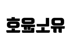 KPOP idol TVXQ  유노윤호 (Jung Yun-ho, U-Know Yunho) Printable Hangul name fan sign, fanboard resources for light sticks Reversed