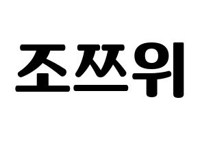 KPOP idol Twice  쯔위 (Chou Tzu-yu, Tzuyu) Printable Hangul name fan sign, fanboard resources for light sticks Normal