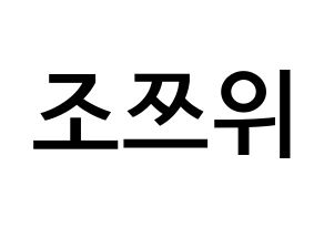 KPOP idol Twice  쯔위 (Chou Tzu-yu, Tzuyu) Printable Hangul name Fansign Fanboard resources for concert Normal