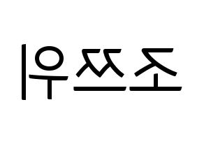 KPOP idol Twice  쯔위 (Chou Tzu-yu, Tzuyu) Printable Hangul name fan sign, fanboard resources for light sticks Reversed