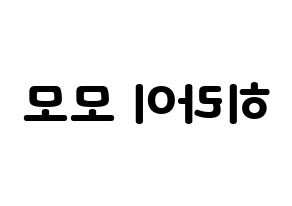 KPOP idol Twice  모모 (Hirai Momo, Momo) Printable Hangul name fan sign & fan board resources Reversed