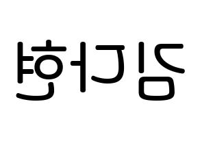 KPOP idol Twice  다현 (Kim Da-hyun, Dahyun) Printable Hangul name Fansign Fanboard resources for concert Reversed
