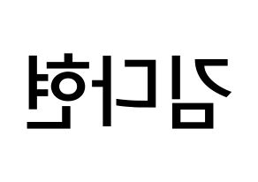 KPOP idol Twice  다현 (Kim Da-hyun, Dahyun) Printable Hangul name Fansign Fanboard resources for concert Reversed