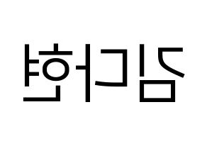 KPOP idol Twice  다현 (Kim Da-hyun, Dahyun) Printable Hangul name fan sign, fanboard resources for LED Reversed