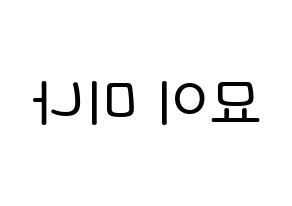 KPOP idol Twice  미나 (Myoi Mina, Mina) Printable Hangul name Fansign Fanboard resources for concert Reversed