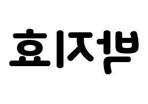 KPOP idol Twice  지효 (Park Ji-Hyo, Jihyo) Printable Hangul name fan sign & fan board resources Reversed