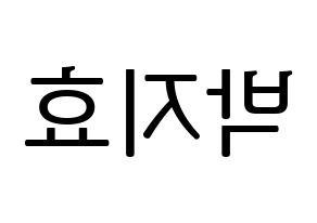 KPOP idol Twice  지효 (Park Ji-Hyo, Jihyo) Printable Hangul name fan sign, fanboard resources for LED Reversed