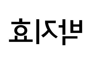KPOP idol Twice  지효 (Park Ji-Hyo, Jihyo) Printable Hangul name Fansign Fanboard resources for concert Reversed