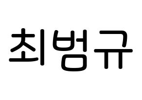 KPOP idol TXT  범규 (Choi Beom-gyu, Beomgyu) Printable Hangul name Fansign Fanboard resources for concert Normal
