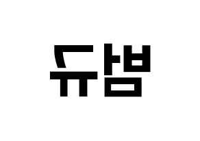 KPOP idol TXT  범규 (Choi Beom-gyu, Beomgyu) Printable Hangul name fan sign, fanboard resources for concert Reversed