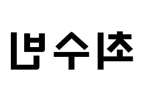 KPOP idol TXT  수빈 (Choi Soo-bin, Soobin) Printable Hangul name fan sign & fan board resources Reversed