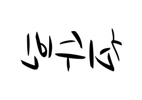 KPOP idol TXT  수빈 (Choi Soo-bin, Soobin) Printable Hangul name fan sign, fanboard resources for concert Reversed