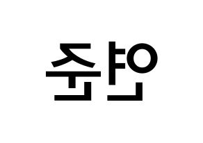 KPOP idol TXT  연준 (Choi Yeon-jun, Yeonjun) Printable Hangul name Fansign Fanboard resources for concert Reversed