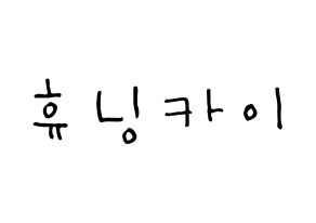 KPOP idol TXT  휴닝카이 (Kai Kamal Huening, Hueningkai) Printable Hangul name Fansign Fanboard resources for concert Normal