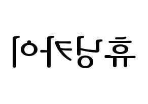 KPOP idol TXT  휴닝카이 (Kai Kamal Huening, Hueningkai) Printable Hangul name fan sign, fanboard resources for LED Reversed