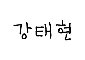 KPOP idol TXT  태현 (Kang Tae-hyun, Taehyun) Printable Hangul name fan sign, fanboard resources for light sticks Normal