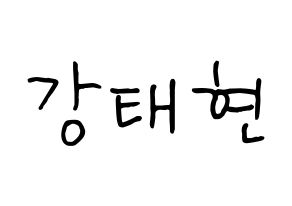 KPOP idol TXT  태현 (Kang Tae-hyun, Taehyun) Printable Hangul name fan sign, fanboard resources for concert Normal