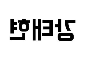 KPOP idol TXT  태현 (Kang Tae-hyun, Taehyun) Printable Hangul name fan sign, fanboard resources for concert Reversed
