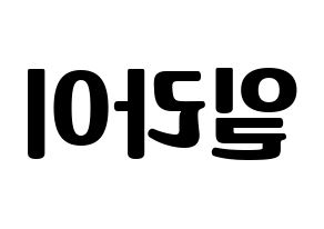 KPOP idol U-KISS  일라이 (Eli, Ellison Kyoung-jae Kim) Printable Hangul name fan sign, fanboard resources for light sticks Reversed