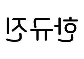 KPOP idol UP10TION  규진 (Han Gyu-jin, Gyujin) Printable Hangul name Fansign Fanboard resources for concert Reversed