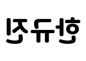 KPOP idol UP10TION  규진 (Han Gyu-jin, Gyujin) Printable Hangul name fan sign & fan board resources Reversed