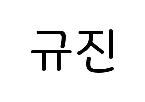 KPOP idol UP10TION  규진 (Han Gyu-jin, Gyujin) Printable Hangul name Fansign Fanboard resources for concert Normal