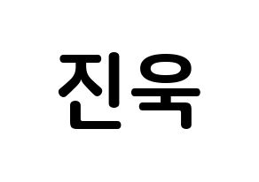 KPOP idol UP10TION  진후 (Kim Jin-wook, Jinhoo) Printable Hangul name fan sign, fanboard resources for concert Normal