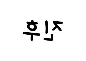 KPOP idol UP10TION  진후 (Kim Jin-wook, Jinhoo) Printable Hangul name fan sign, fanboard resources for light sticks Reversed