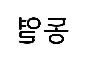 KPOP idol UP10TION  샤오 (Lee Dong-yeol, Xiao) Printable Hangul name Fansign Fanboard resources for concert Reversed