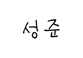 KPOP idol UP10TION  웨이 (Lee Sung-joon, Wei) Printable Hangul name fan sign, fanboard resources for light sticks Normal