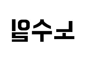 KPOP idol UP10TION  쿤 (No Soo-il, Kuhn) Printable Hangul name fan sign, fanboard resources for concert Reversed