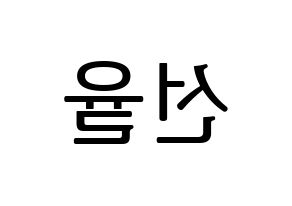 KPOP idol UP10TION  선율 (Seon Ye-in, Sunyoul) Printable Hangul name fan sign, fanboard resources for LED Reversed