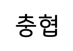 KPOP idol VAV  바론 (Choi Chung-hyeop, Baron) Printable Hangul name Fansign Fanboard resources for concert Normal