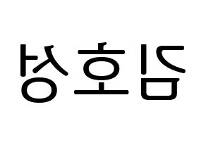 KPOP idol VAV  로우 (Kim Ho-sung, Lou) Printable Hangul name fan sign, fanboard resources for LED Reversed