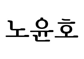 KPOP idol VAV  에이노 (Noh Yoon-ho, Ayno) Printable Hangul name fan sign, fanboard resources for LED Normal
