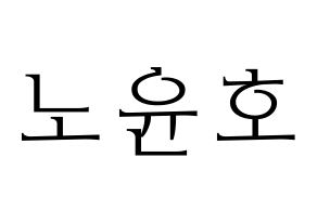 KPOP idol VAV  에이노 (Noh Yoon-ho, Ayno) Printable Hangul name fan sign & fan board resources Normal