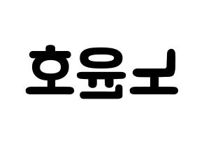 KPOP idol VAV  에이노 (Noh Yoon-ho, Ayno) Printable Hangul name fan sign & fan board resources Reversed