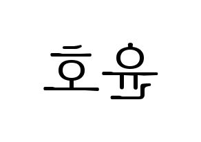 KPOP idol VAV  에이노 (Noh Yoon-ho, Ayno) Printable Hangul name fan sign & fan board resources Reversed