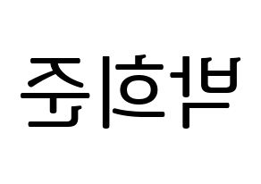 KPOP idol VAV  지우 (Park Hee-jun, Ziu) Printable Hangul name fan sign, fanboard resources for LED Reversed