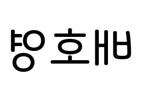 KPOP idol VERIVERY  호영 (Bae Ho-young, Hoyoung) Printable Hangul name Fansign Fanboard resources for concert Reversed