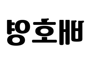 KPOP idol VERIVERY  호영 (Bae Ho-young, Hoyoung) Printable Hangul name fan sign, fanboard resources for light sticks Reversed