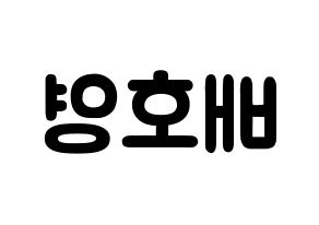 KPOP idol VERIVERY  호영 (Bae Ho-young, Hoyoung) Printable Hangul name fan sign & fan board resources Reversed